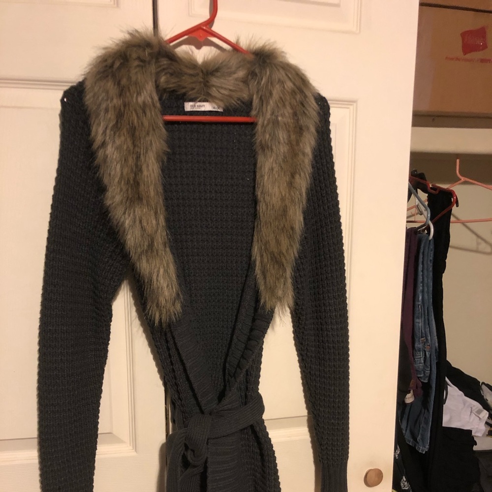 Sweater with Faux Fur